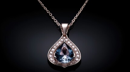 Elegant Simple Topaz Pendant Necklace with Silver Chain, Ideal for Formal and Casual Occasions