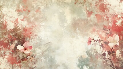 Fototapeta premium Abstract Watercolor Painting of Delicate Pink Flowers