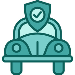 Obraz premium Car Insurance solid icon