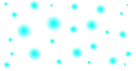 Abstract blue glowing blurred dots on white or transparent background. Minimalistic design for modern digital art and creative templates.