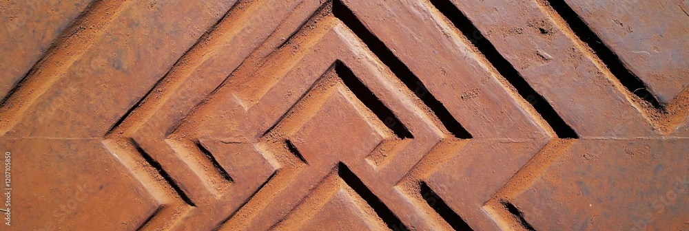 Aufkleber abstract rusty metal texture background geometric design pattern