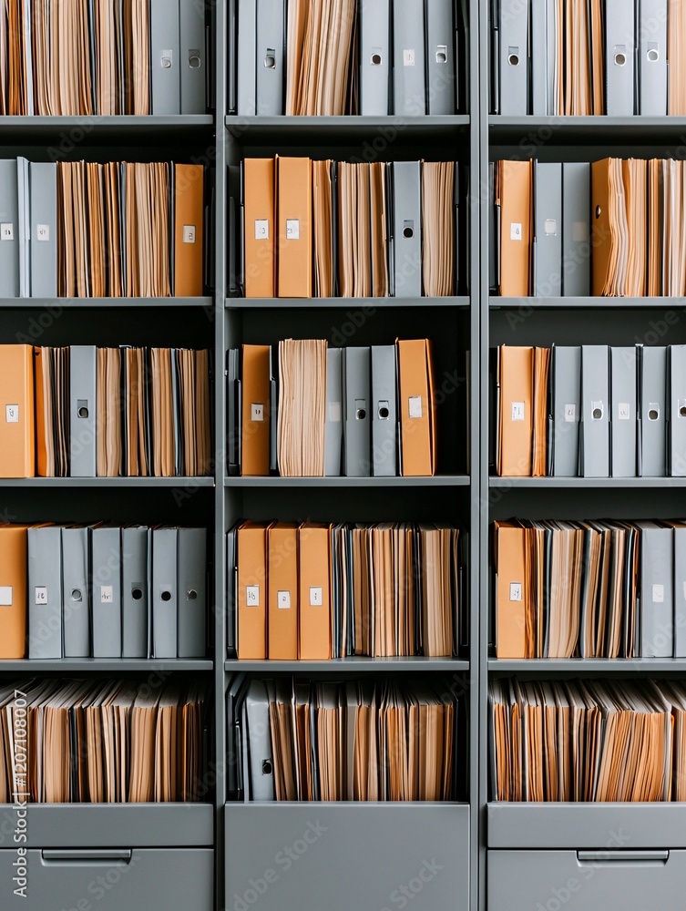 Poster an organized filing cabinet with labeled folders representing systematic data documentation
