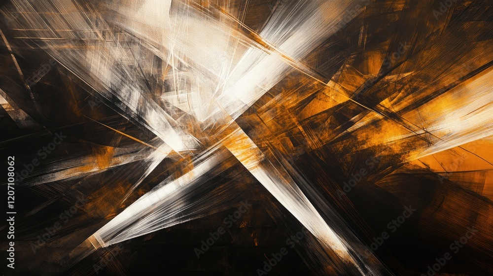 Aufkleber an abstract background with dynamic, intersecting lines and light bursts, giving a sense of movement