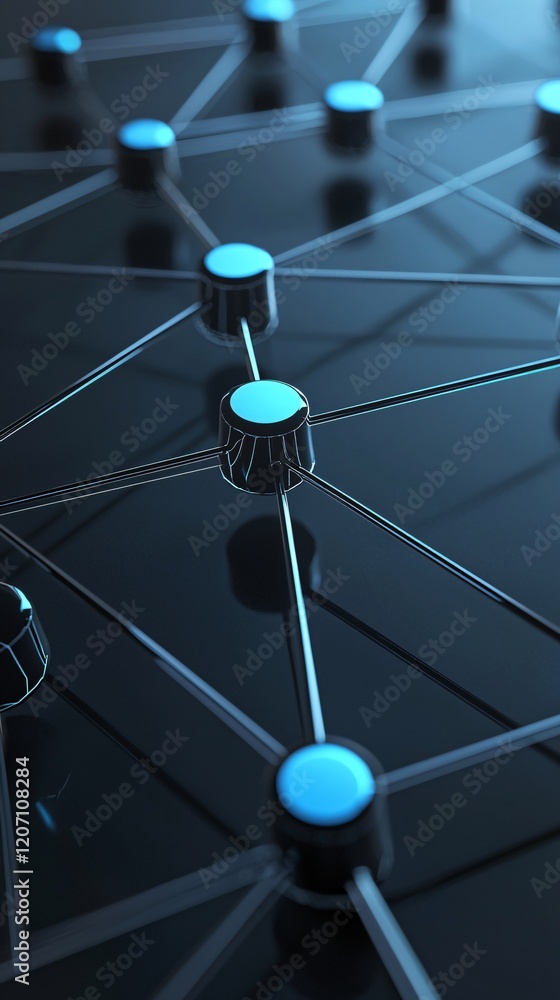 Poster a conceptual illustration of interconnected nodes symbolizing efficient data retrieval systems