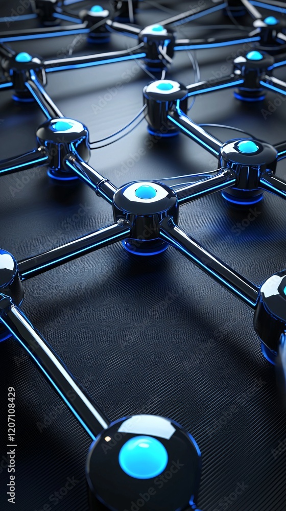 Poster a conceptual illustration of interconnected nodes symbolizing efficient data retrieval systems
