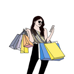 handbag, shopping, buy, modern