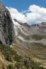 Rugged Mountain Landscape Under Blue Sky