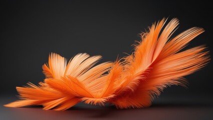 Obraz premium Black background with abstract orange color