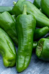 Padron green Spanish pepper or Herbón pepper landrace variety of pepper Capsicum annuum from  municipality of Padron in northwestern Spain