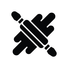 rolling pin icon. vector glyph icon for your website, mobile, presentation, and logo design.