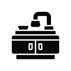 sink icon. vector glyph icon for your website, mobile, presentation, and logo design.