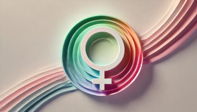 Female Rainbow Sign for LGBTQ+ Identities