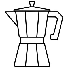 Minimalist Coffee Pot Line Art