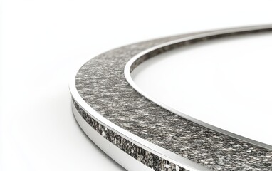 Close-up of a circular mechanical seal with textured surface.