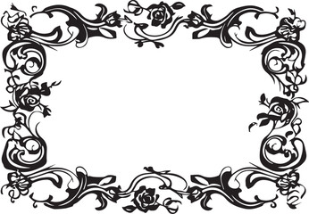 Frame silhouettes for flat design. Hand drawn vector illustration