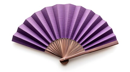 A fan purple and tan