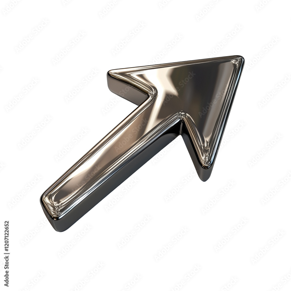 Poster Chrome Arrow Pointer Digital Interface Graphic