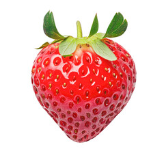 strawberries isolated on transparency background, Fresh strawberry fruit on white background