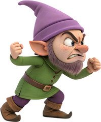 Obraz premium Adorable gnomes with relaxed expressions, perfect for peaceful and charming clipart designs.