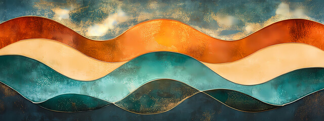 Retro Glass Wave Composition