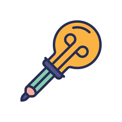 idea filled color icon. vector icon for your website, mobile, presentation, and logo design.