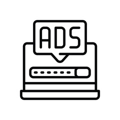 ads line icon. vector icon for your website, mobile, presentation, and logo design.