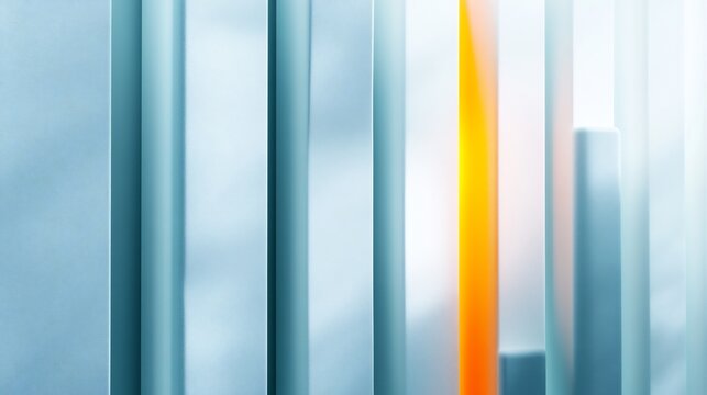 Abstract Blue Orange Vertical Lines Soft Light. AI Generated