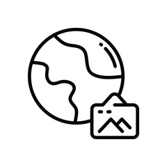 world media line icon. vector icon for your website, mobile, presentation, and logo design.
