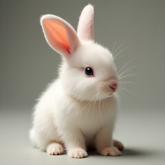 Obraz premium Lapereau de Pâques, petit lapin nouveau-né au pelage duveteux. Symbole adorable de la fête de Pâques