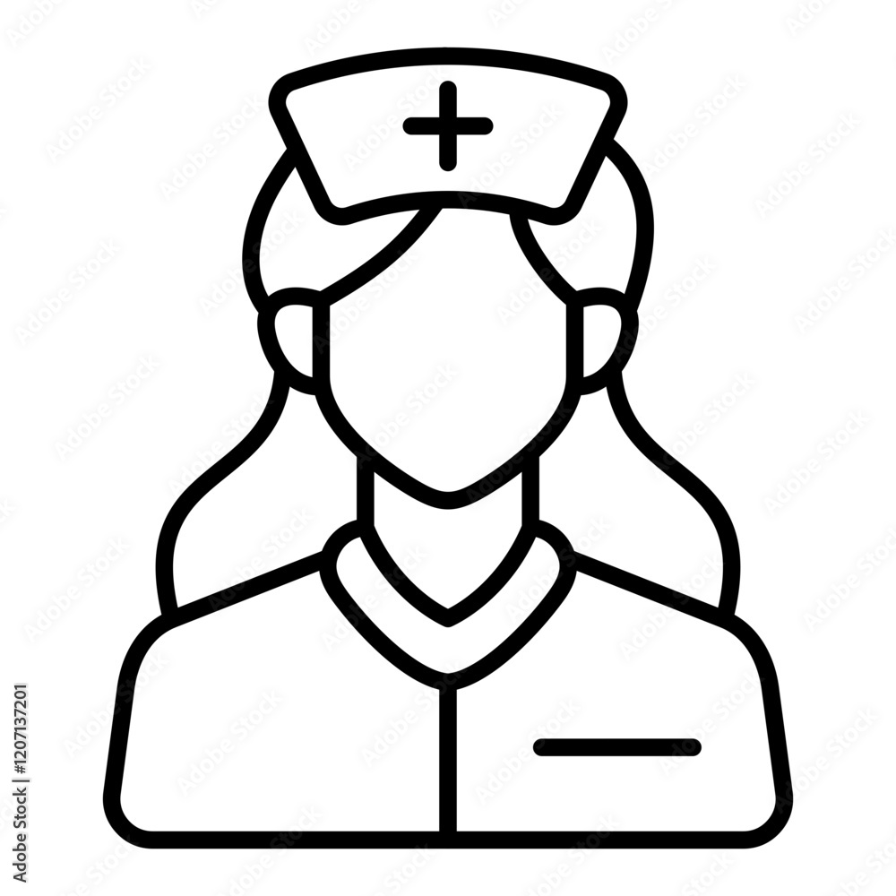 Canvas Prints Nurse Icon