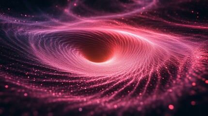 Abstract Pink Vortex of Sparkling Cosmic Dust
