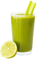 Green Detox Juice with transparent Background