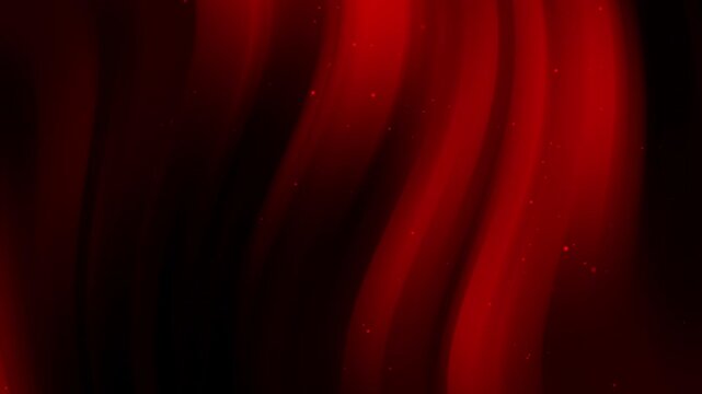 Red flowing fabric has small red sparkles