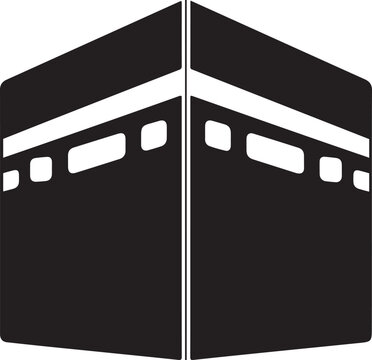 black kaaba icon, simple design clip art preview