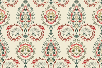 Motifs African boho paisley Floral Ikat pattern embroidery border. Ethnic ikat floral Ethnic Indian Pattern Ikat pattern Ethnic Pattern.Border indian floral Aztec embroidery border seamless patterns.