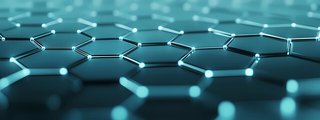 Obraz premium Abstract Hexagonal Network