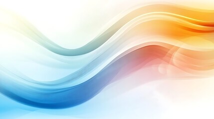 Obraz premium Abstract Swirling Waves of Blue Orange and White Hues