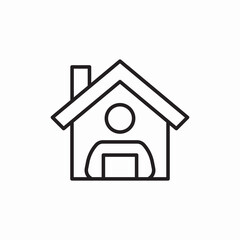 Real estate house property icon vector sign