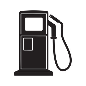 recommend clip art: gas pump silhouette, black and white silhouette, vector and illustration