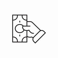 money hand arrow icon vector sign
