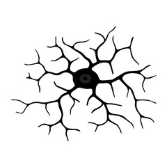 microglia resting glyph icon