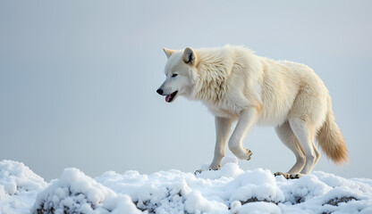 Naklejka premium polar wolf in the wild