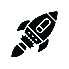 rocket solid icon. vector icon for your website, mobile, presentation, and logo design.