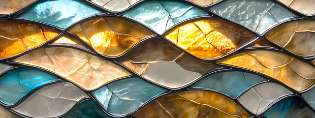 Geometric Glass Art Panel