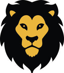lion head vector design silhouette style