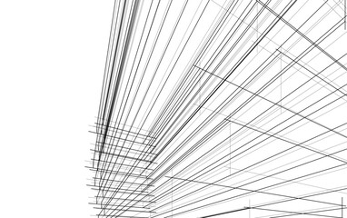 Obraz premium Modern office building 3d illustration