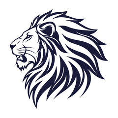 Obraz premium lion head silhouette vector design