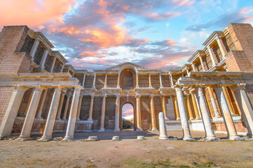 Ancient City Sardes (Sardis) in Turkey. Province of Lydia, major center of Hellenistic and Byzantine culture. Now an archaeological site