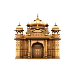 Obraz premium Majestic Golden Sikh Gurdwara Architectural 3D Render
