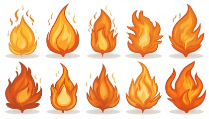 fire icon design vector illustration. flames in a flat lay design isolated on the white background.